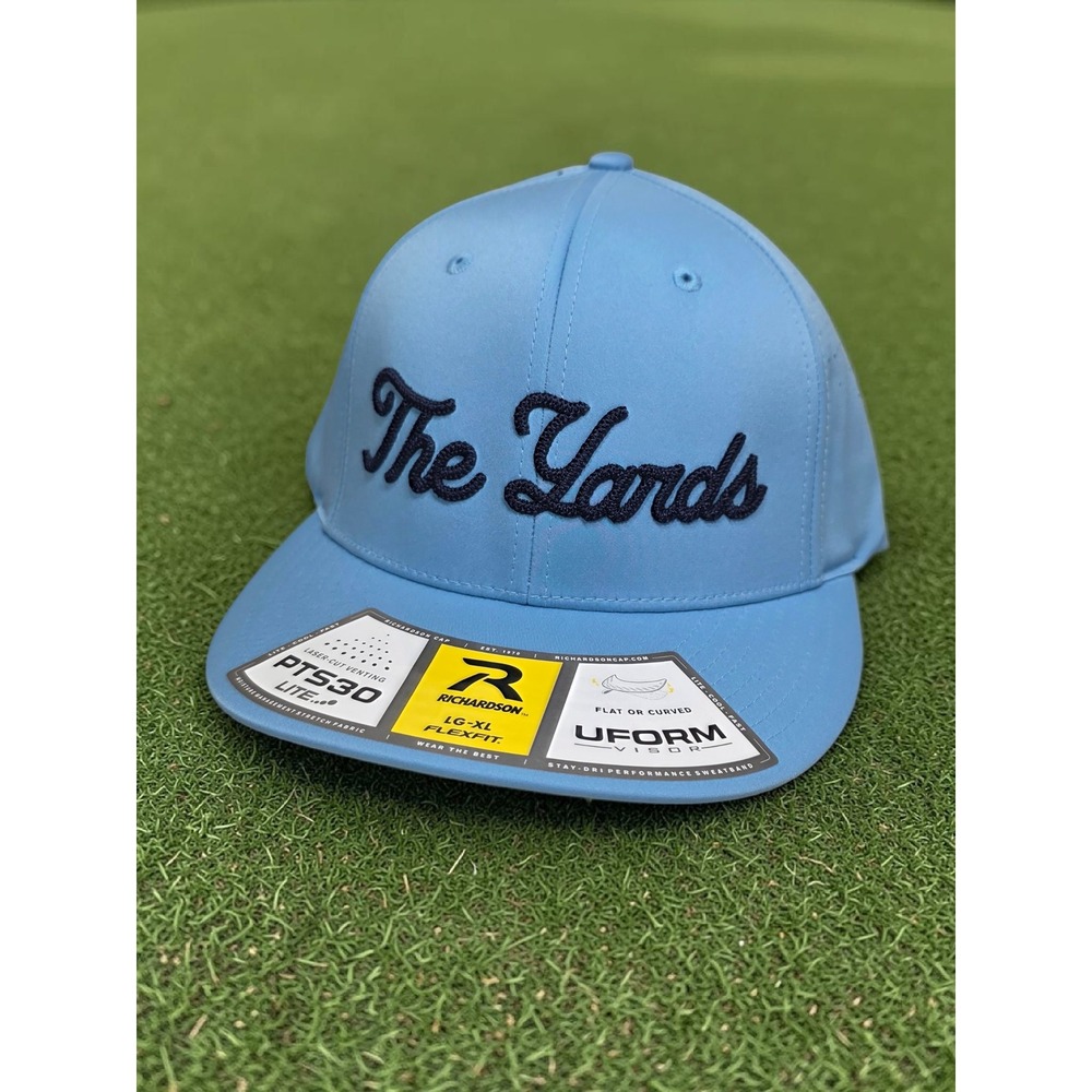The Yards Florida Golf Richardson Flexfit Hat Light Blue LG-XL Performance Cap